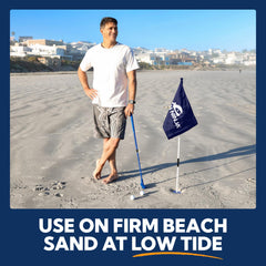 SUN NINJA Beach Golf Set offers adjustable putters for personalized feel.