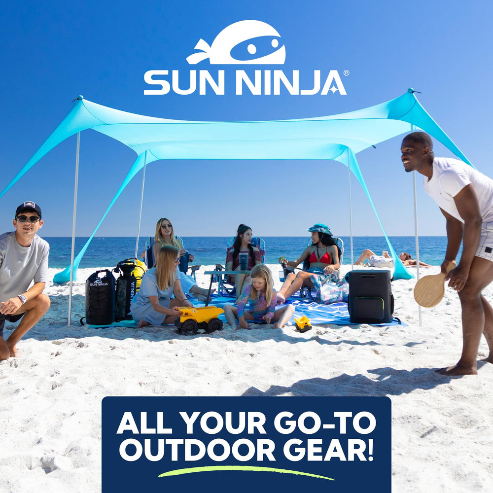 SUN NINJA Beach Golf Set offers easy setup for spontaneous outdoor fun.