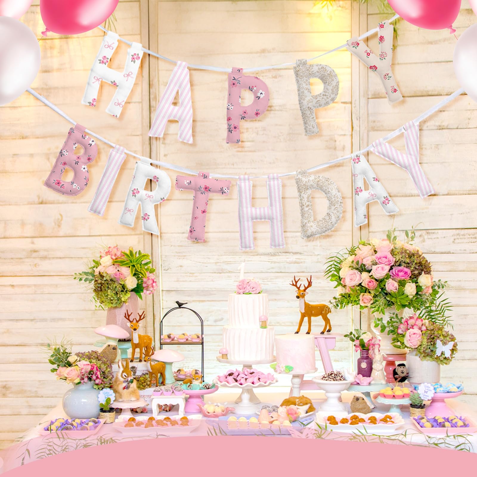 Suncalla floral banner creates a photo backdrop for gatherings