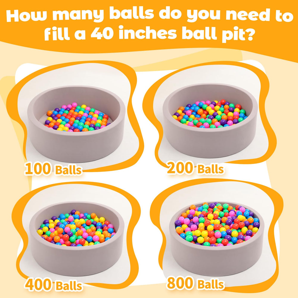 Suncuber color-rich balls support imaginative ball pit games and activities.
