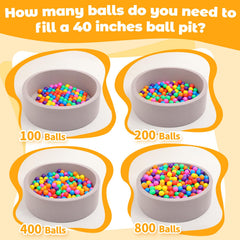 Suncuber colorful ball pit balls support sensory development and imaginative play.