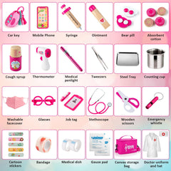 Sundaymot Doctor Kit for Girls accessories pack for versatile pretend scenarios