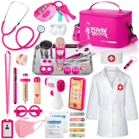Sundaymot Doctor Kit for Girls stethoscope for imaginative play and exploration