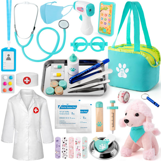 Sundaymot Doctor Kit for Kids stethoscope close-up for pretend medical checks.
