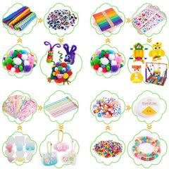 Sundaymot Pom-Poms assortment adds texture and bright color to crafts.