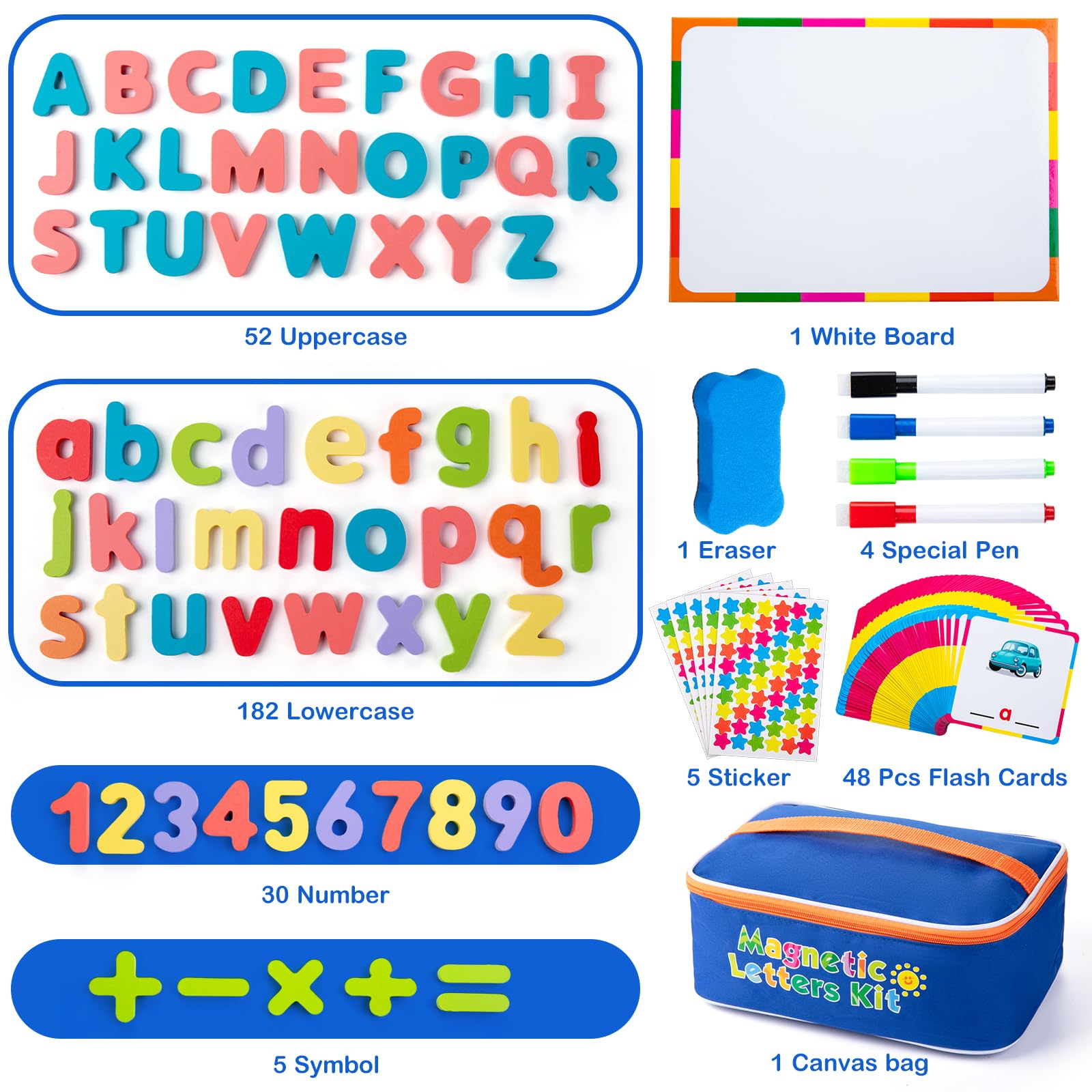 Sundaymot wooden uppercase and lowercase letters support phonics and word building