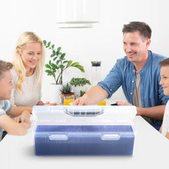 SUNEZLGO transparent card storage box for quick card identification and selection.