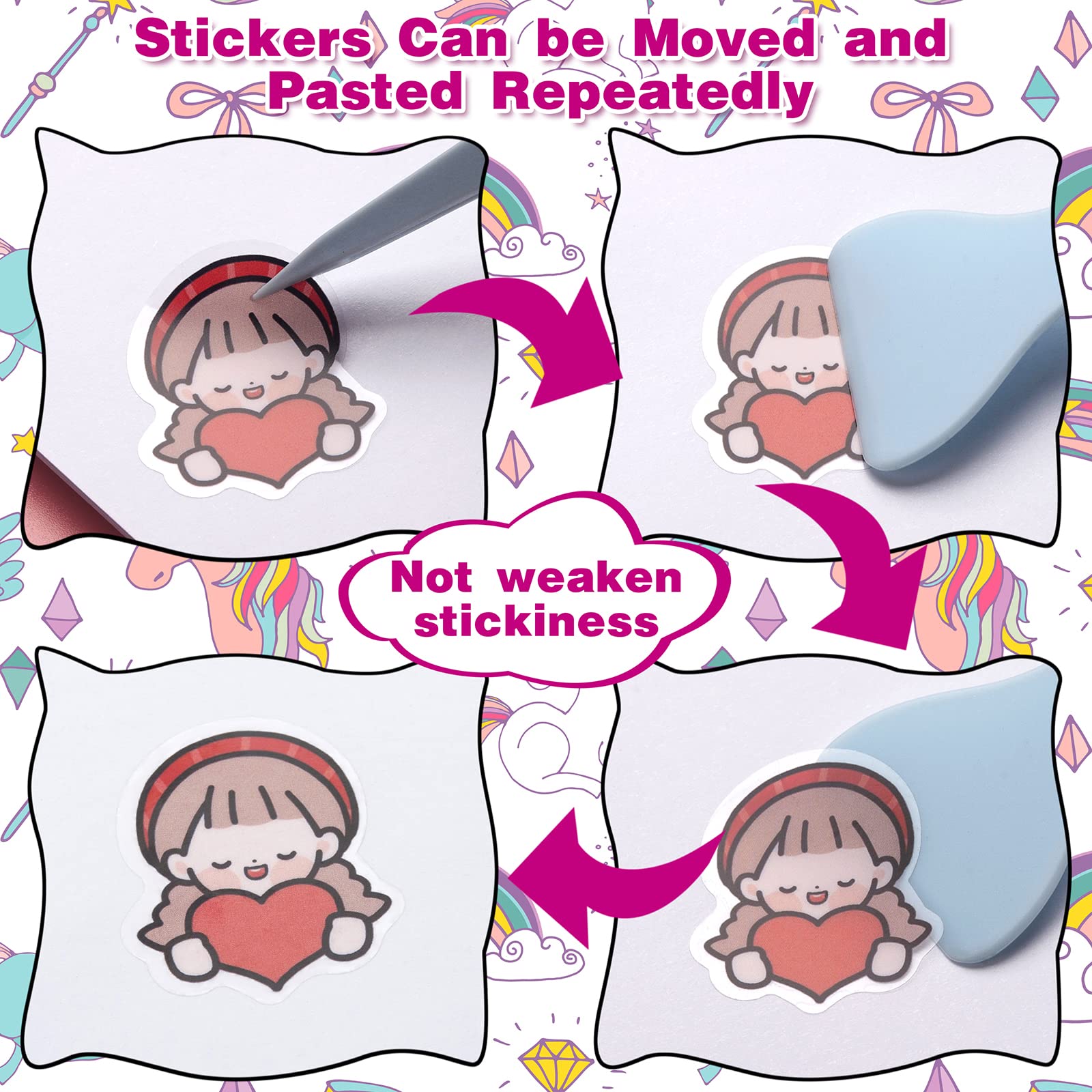 SUNEZLGO included tweezers prevent fingerprints while placing stickers.