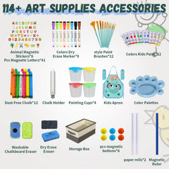 SUNFATT double-sided magnetic chalkboard and whiteboard for versatile creativity