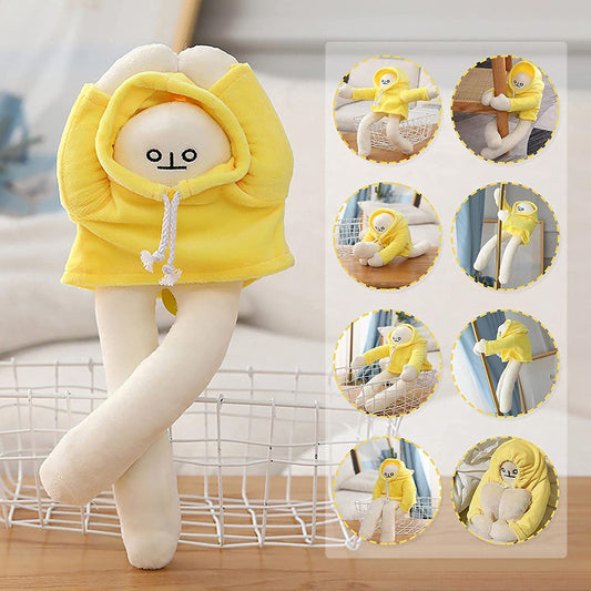 Sunfedmiss banana man plush with magnetic hands for interactive play
