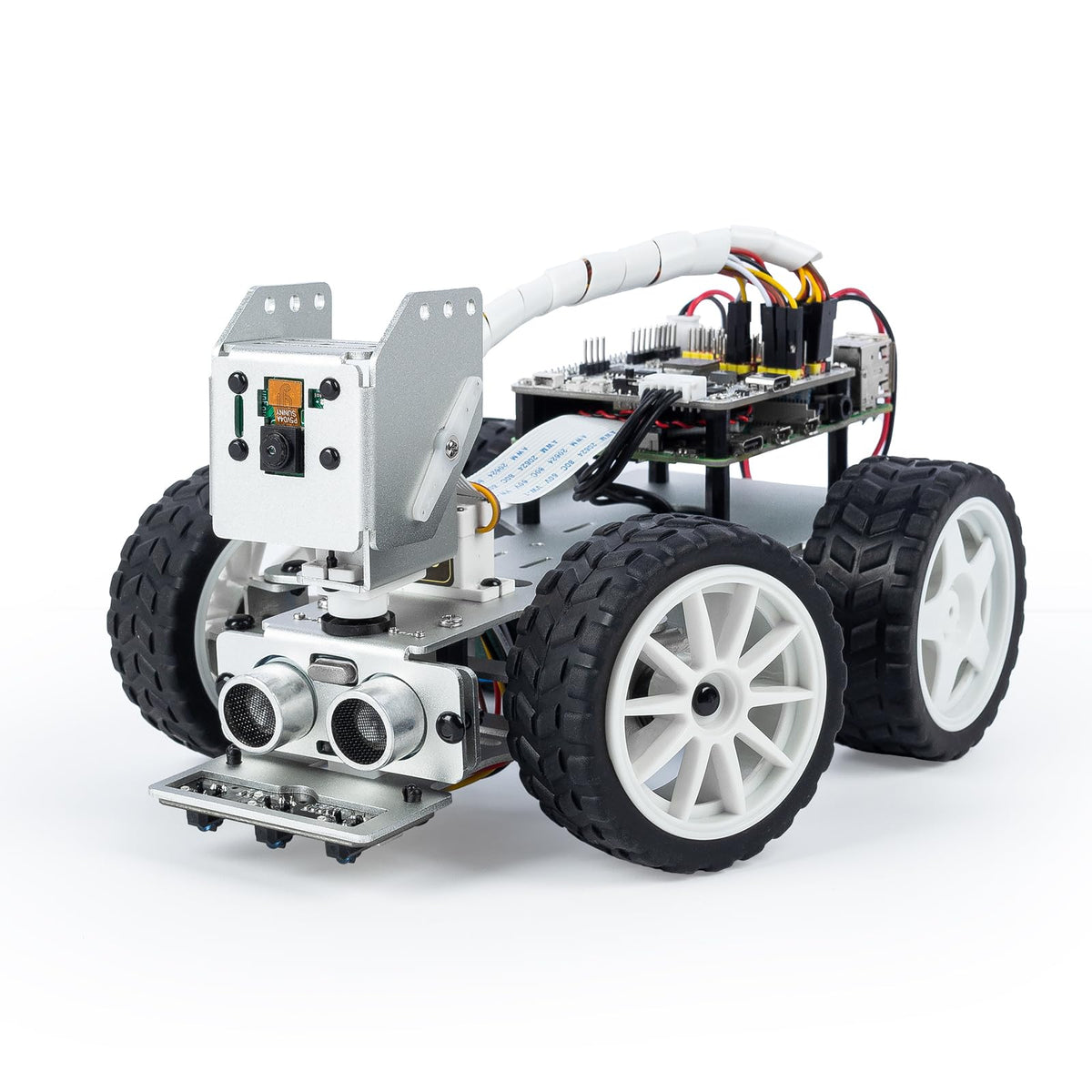 SunFounder PiCar-X on track for AI-powered driving practice.