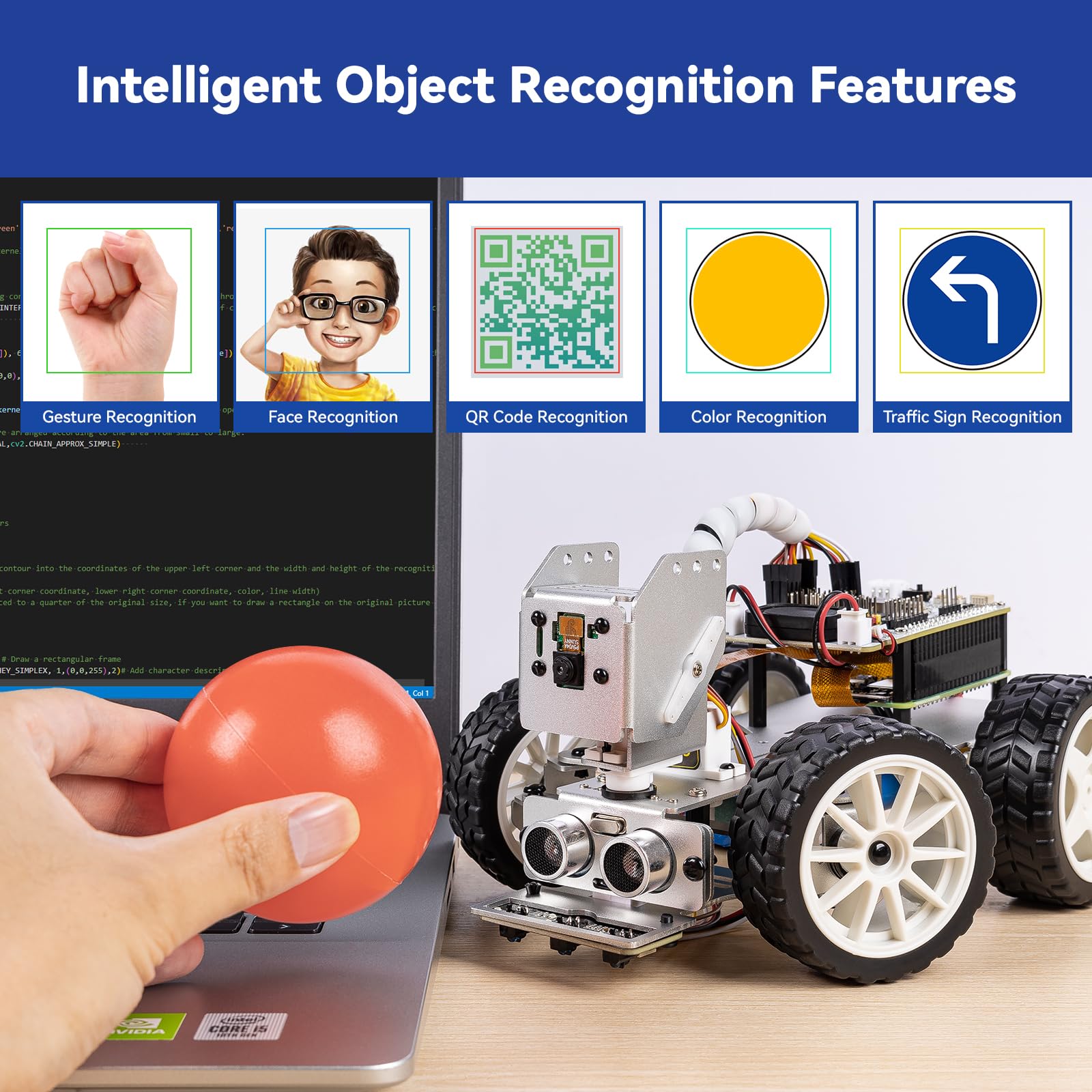 SunFounder PiCar-X obstacle-avoidance supports safe navigation during play.