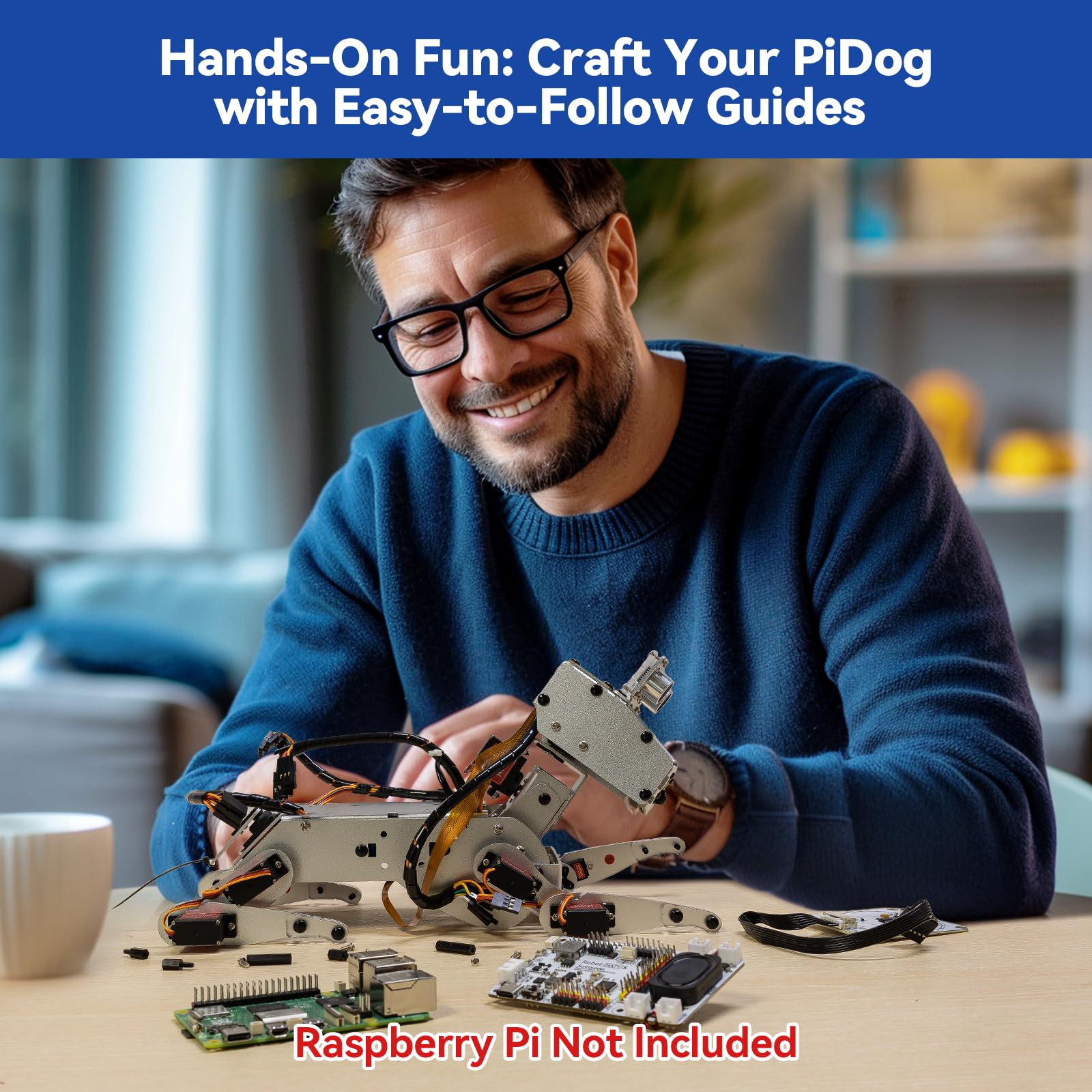 SunFounder PiDog Raspberry Pi compatibility highlights easy setup with popular boards