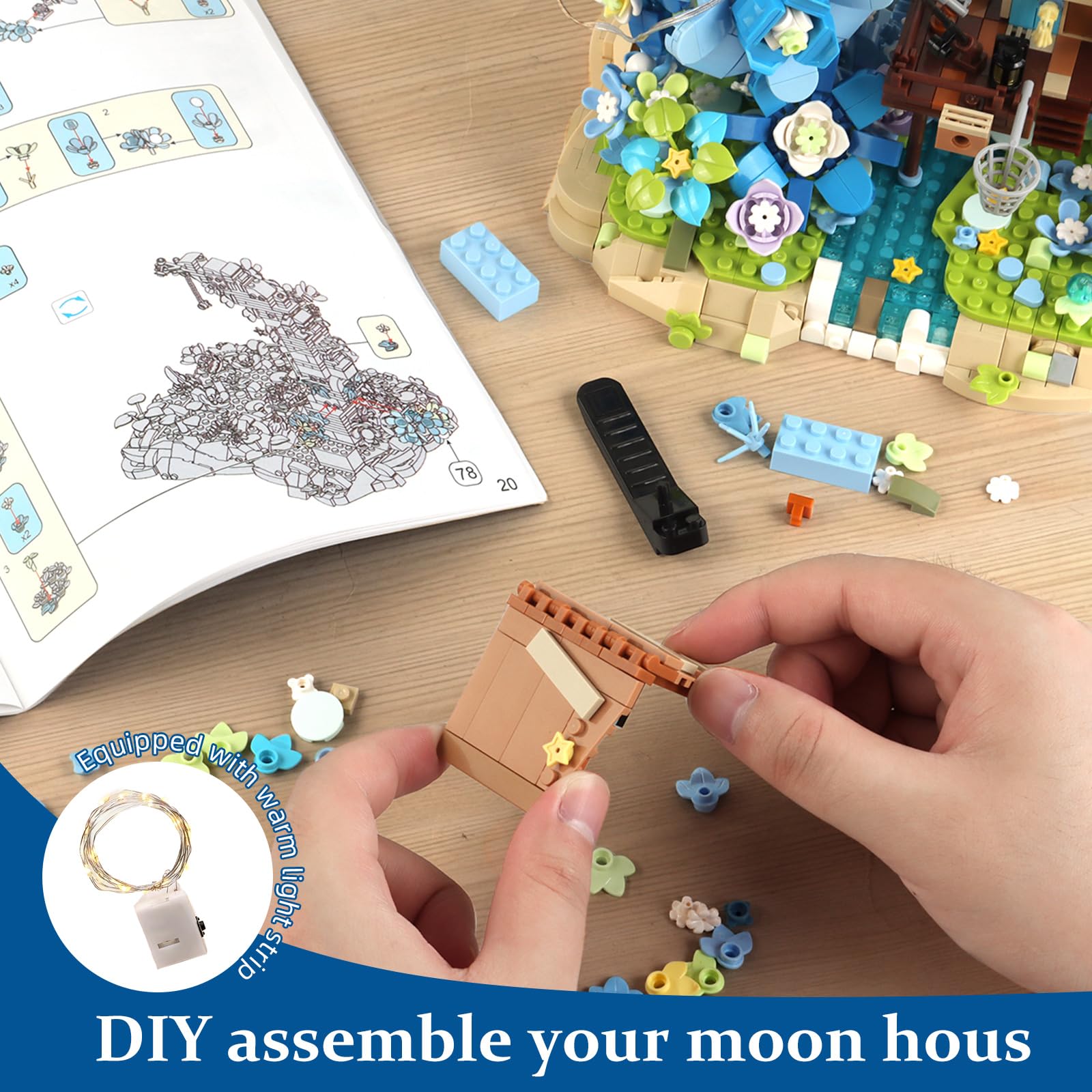 SUNHABI 1622-piece kit offers a relaxing, focused building experience.