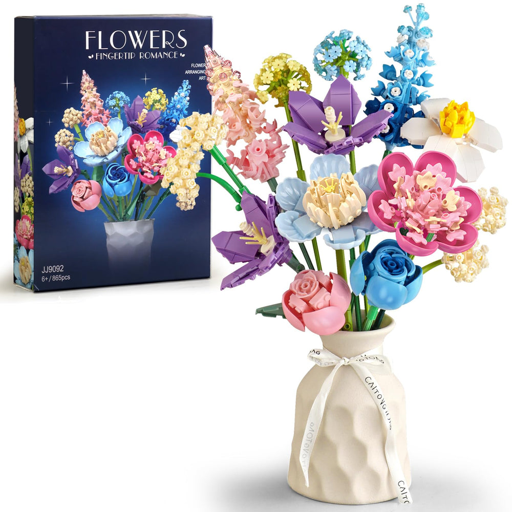SUNHABI Flower Building Set with Chinese herbaceous peony for a stunning, low-maintenance centerpiece.