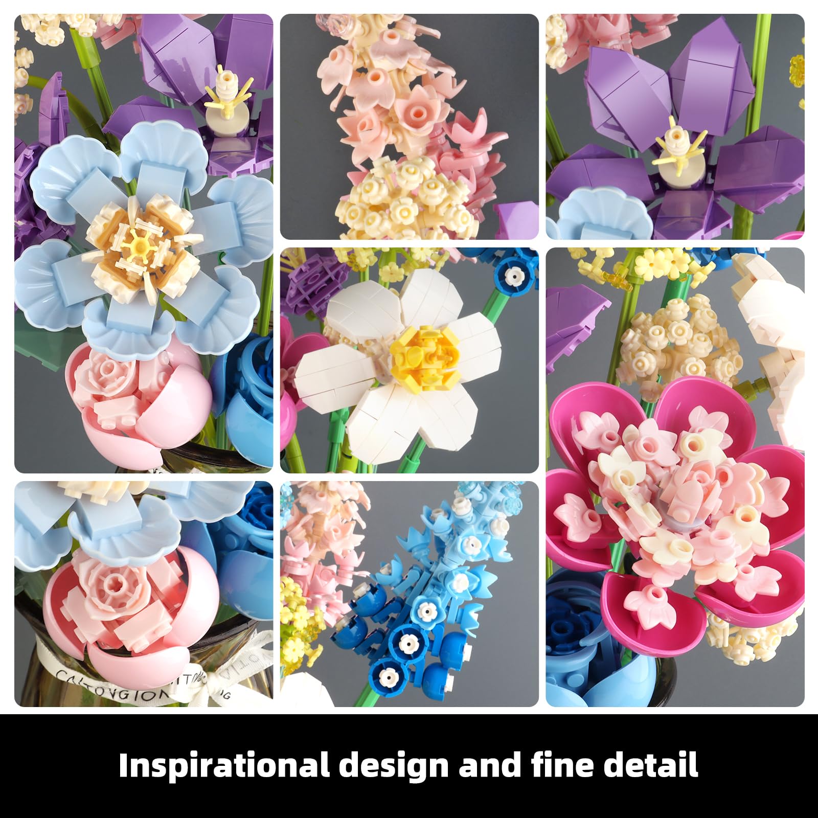 SUNHABI Flower Building Set Rose adds timeless elegance to home decor and gifting.