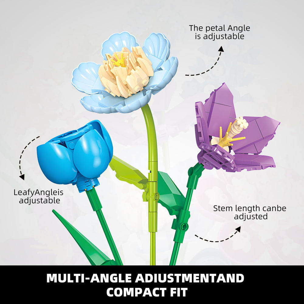 SUNHABI Flower Building Set Snapdragon provides intricate details for a sophisticated arrangement.