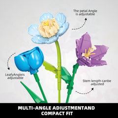 SUNHABI Flower Building Set Snapdragon provides intricate details for a sophisticated arrangement.