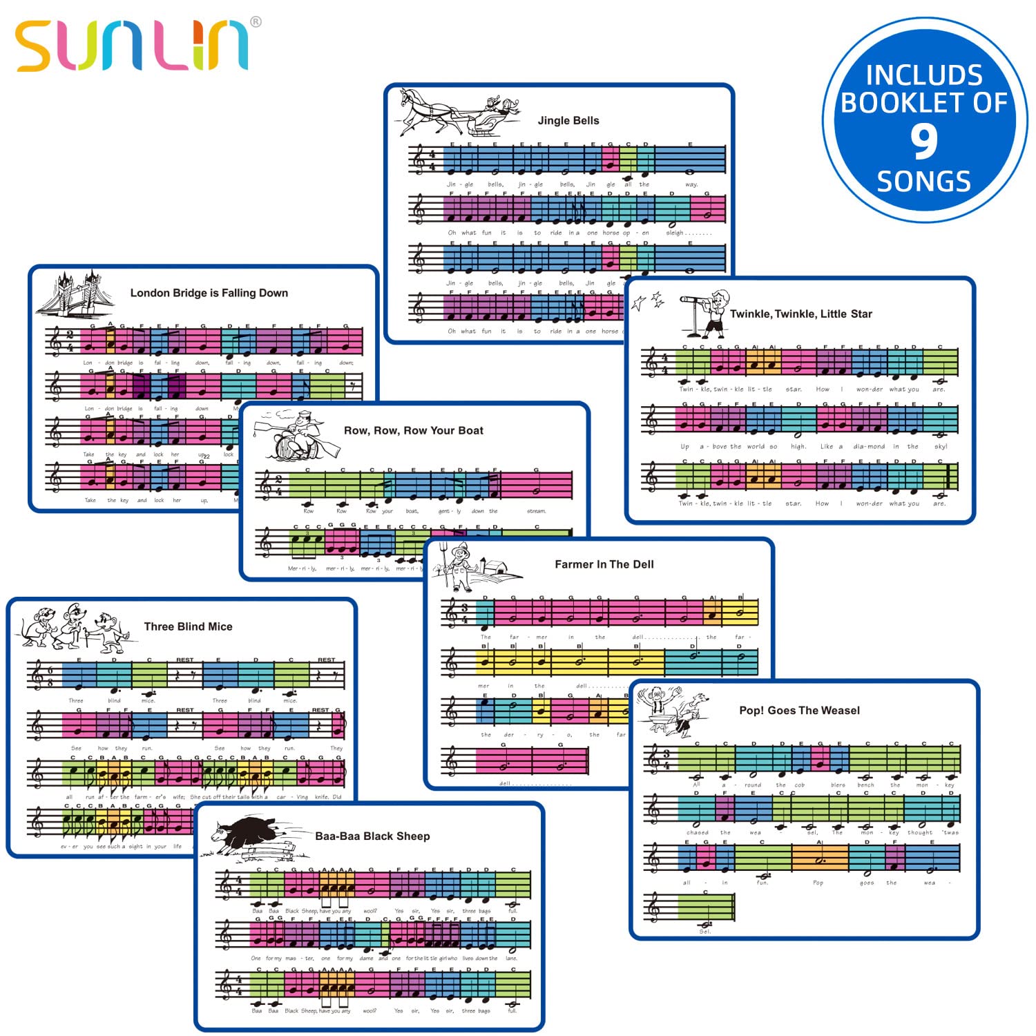 Sunlin built-in instrument sounds spark exploration of rhythm and melody.