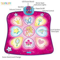 SUNLIN Dance Mat durable vinyl surface offers safe, comfortable jumping.
