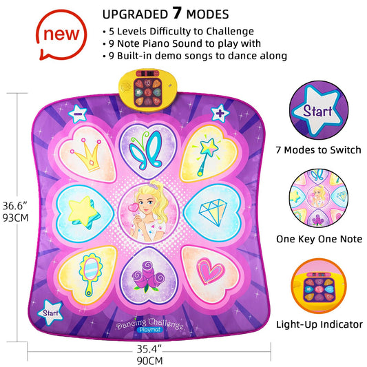Sunlin Dance Mat folds flat for easy storage after play.