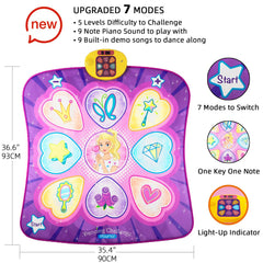 Sunlin Dance Mat folds flat for easy storage after play.
