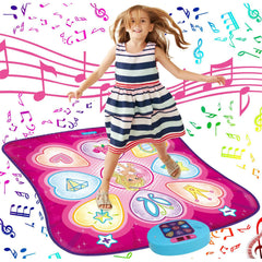 SUNLIN Dance Mat with LED board lights guiding steps for lively play.