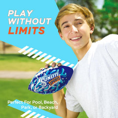 Sunlite Sports waterproof football used by kids for pool play.