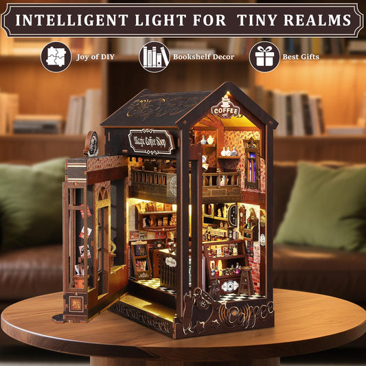 SUNNINO 3d wooden puzzle coffee-store build experience and decorative appeal