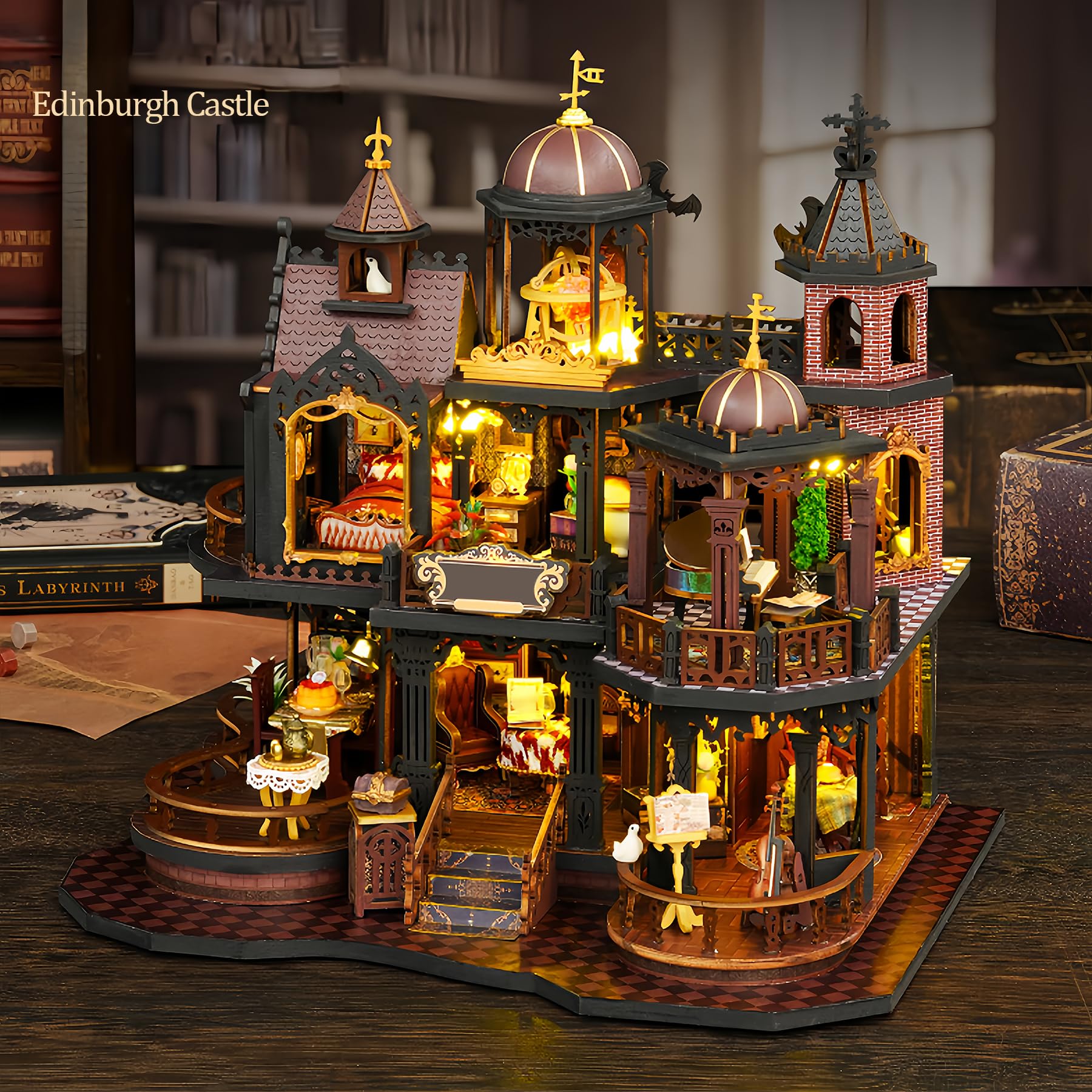 SUNNINO Edinburgh Castle premium materials, authentic textures for build appeal.