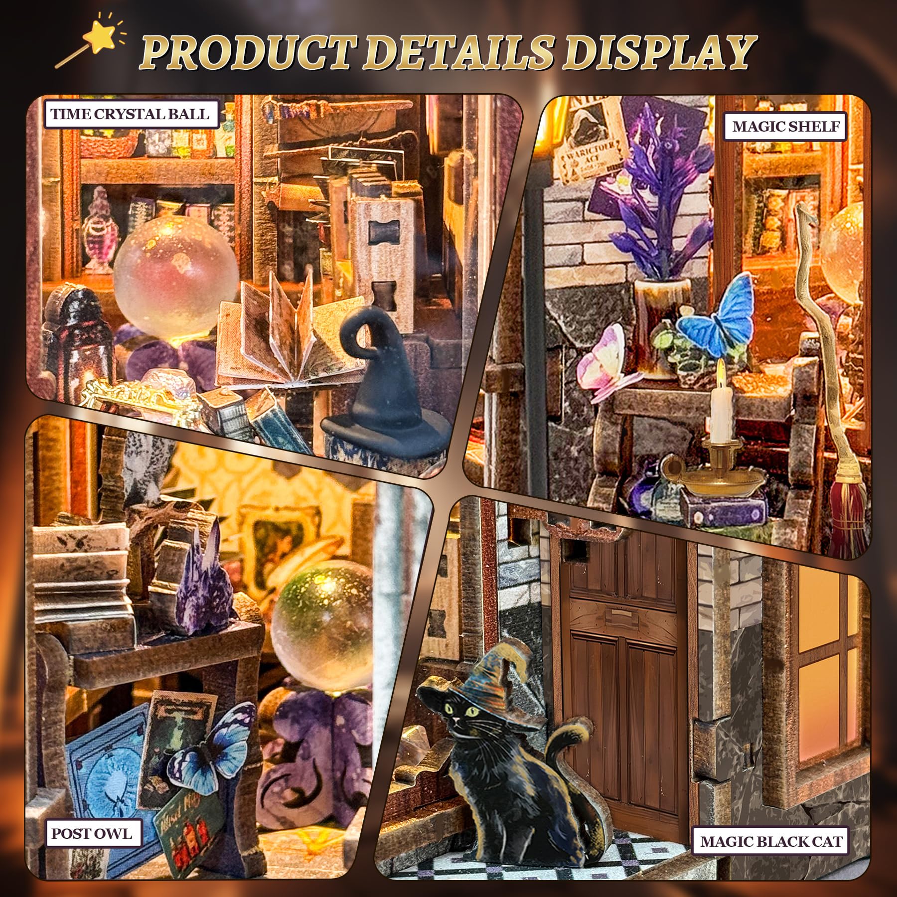 SUNNINO ambient-glow lighting creates a soothing display on a shelf.