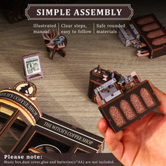 SUNNINO miniature dollhouse kit for adults, a satisfying creative project for shelves