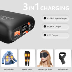 SUNNOBE battery pack LED display close-up shows remaining life clearly