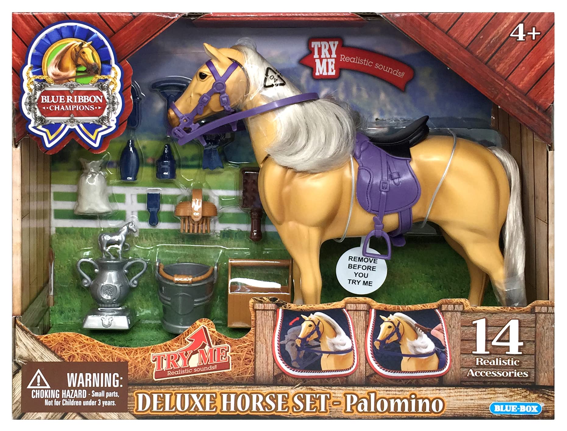 Sunny Days Entertainment Palomino Horse inspires creative storytelling and pretend riding