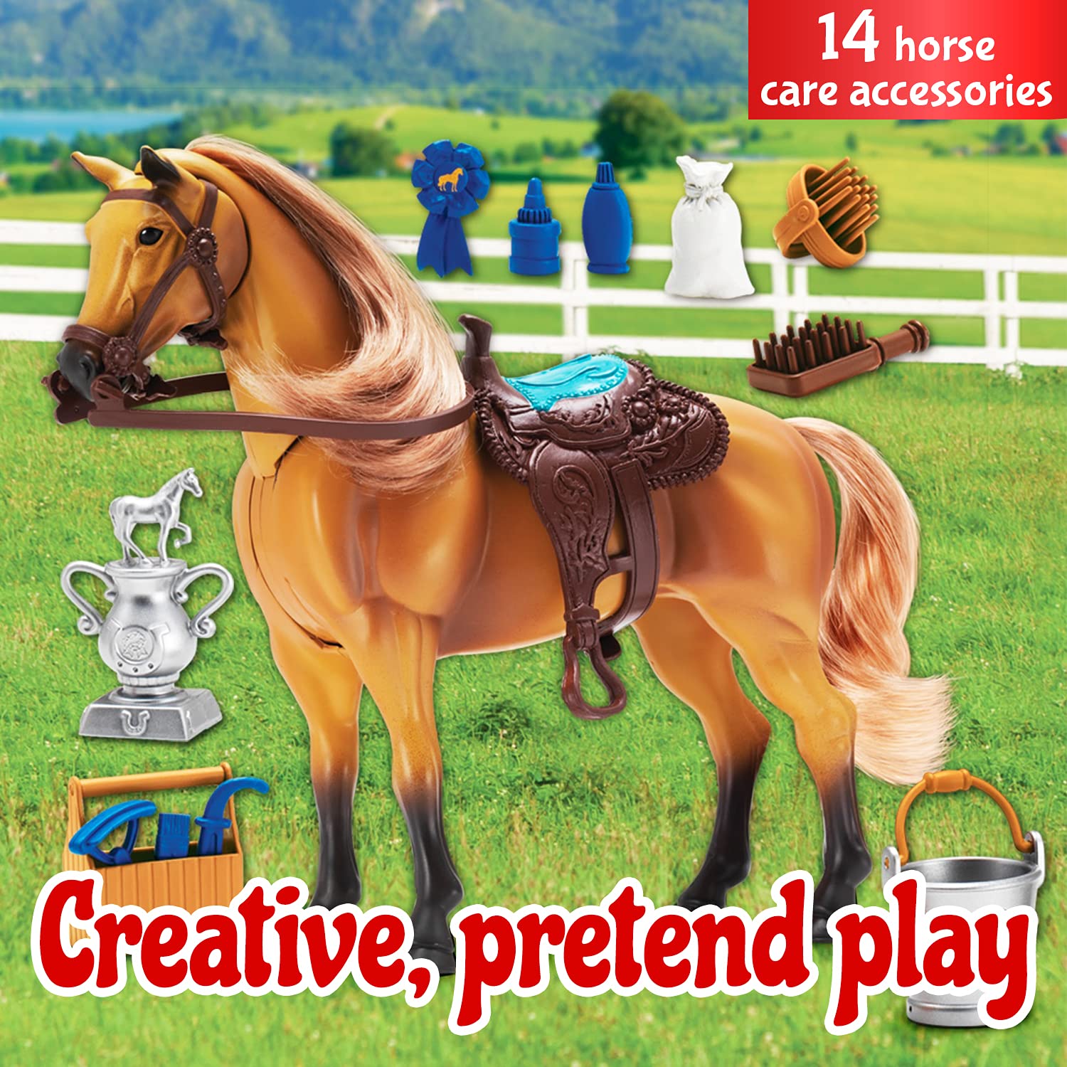 Sunny Days Entertainment Quarter Horse realistic sounds for immersive pretend play.