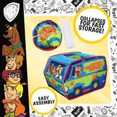 Sunny Days Entertainment Scooby-Doo Mystery Machine tent with durable stitching and safety features.
