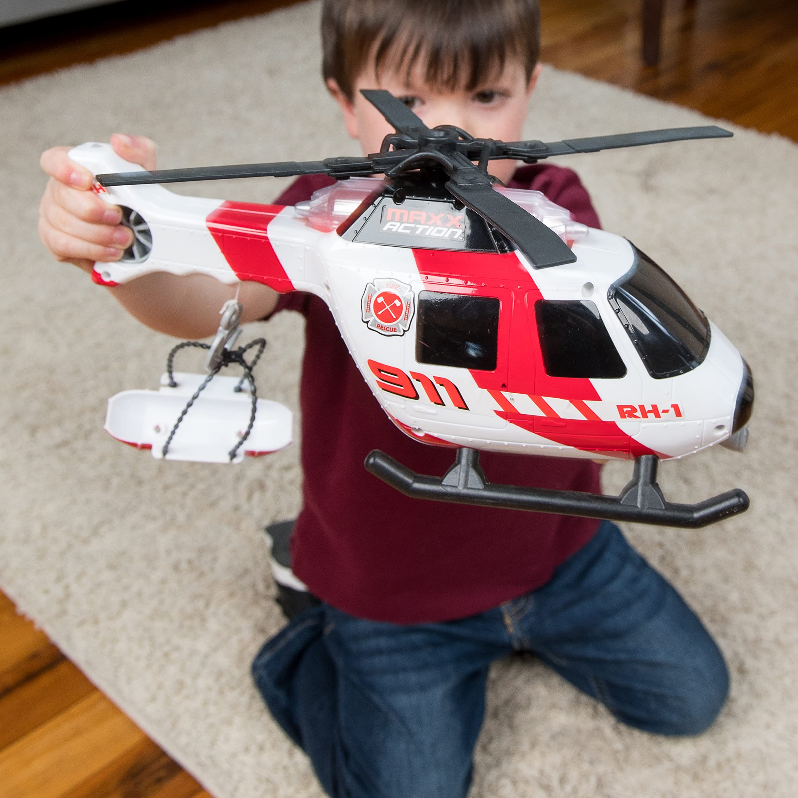 Sunny Days Maxx Action Helicopter Tires: soft grip tires ensure smooth, stable indoor rides.