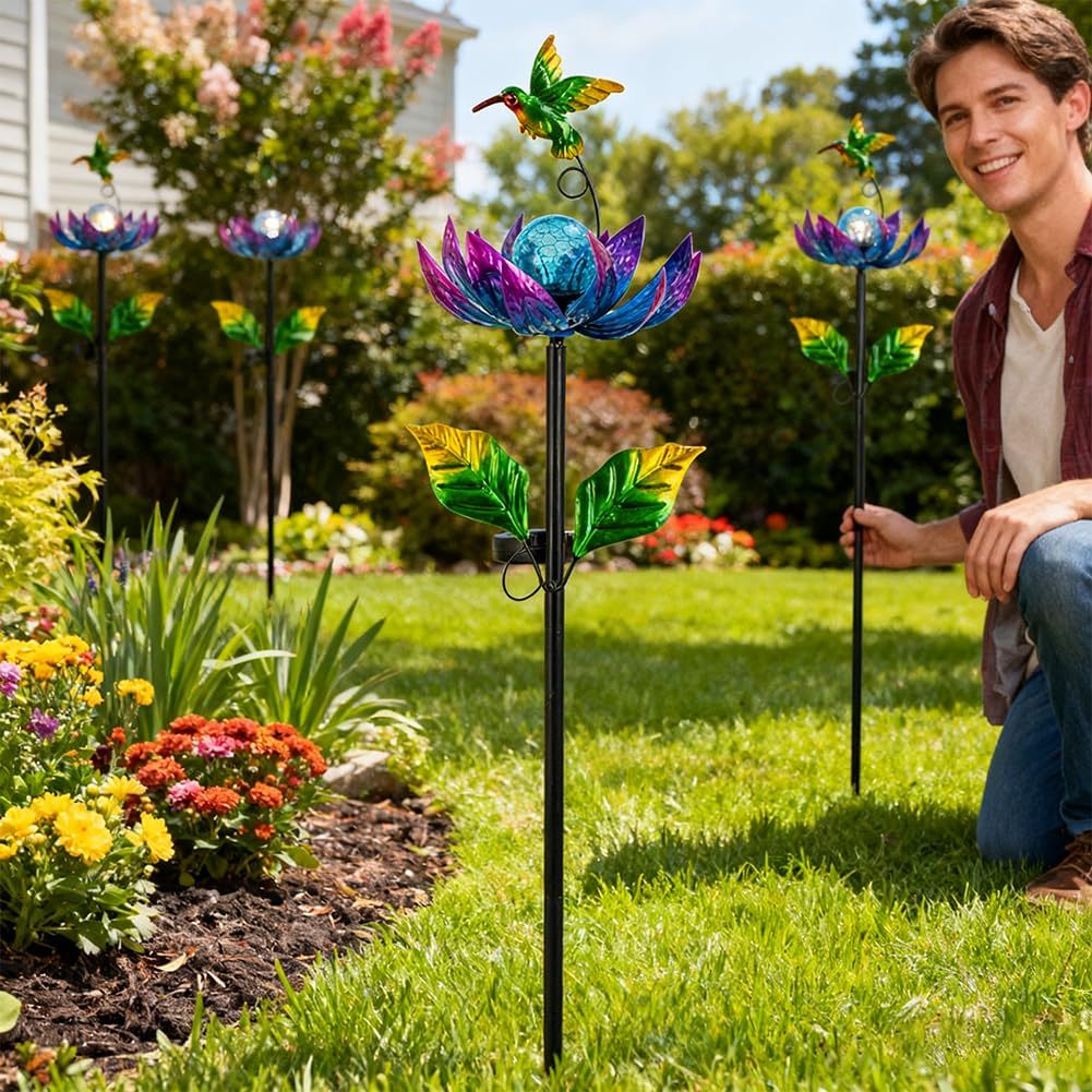 No-tools assembly makes Sunnylight wind spinner quick to set up in your yard.