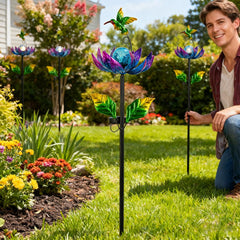 No-tools assembly makes Sunnylight wind spinner quick to set up in your yard.