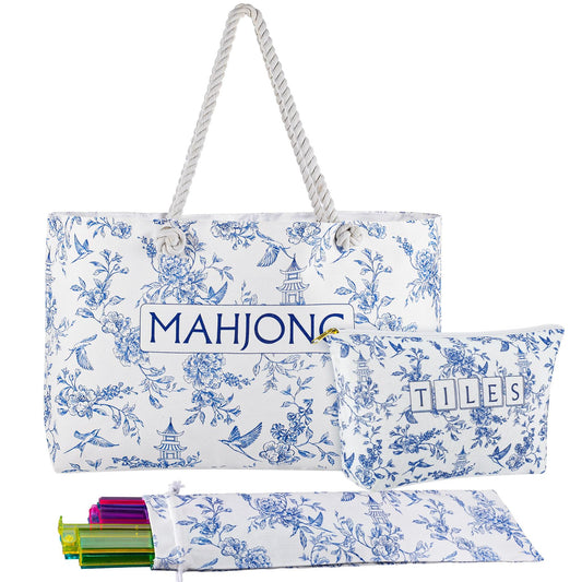 Sunnymove empty mahjong bags tote shows spacious tile and rack storage on the go.