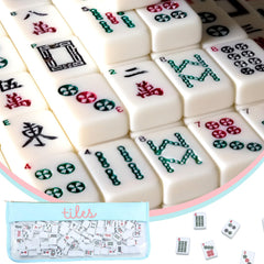 Sunnymove letter-embroidered bag adds a stylish touch to mahjong nights.