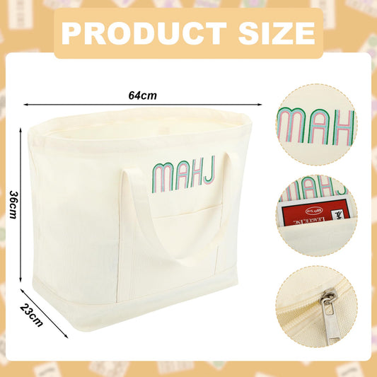 Sunnymove small white mahjong bag for compact travel storage.