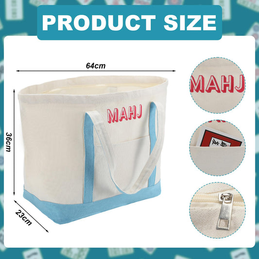 Sunnymove small blue mahjong bag for compact travel storage.