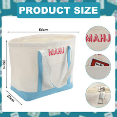 Sunnymove small blue mahjong bag for compact travel storage.