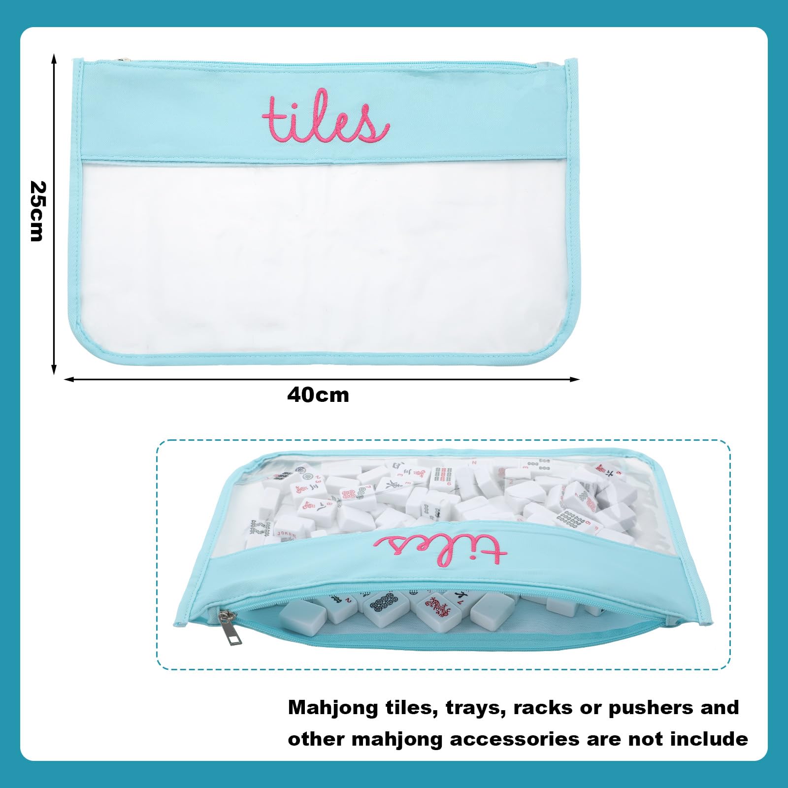 Sunnymove blue mahjong bag showing racks and accessories organized for travel.