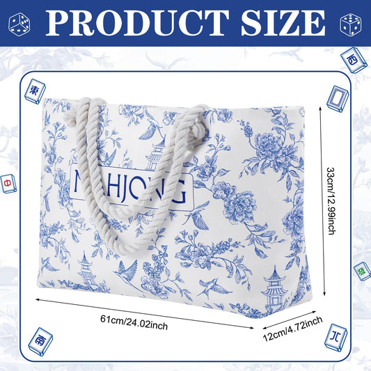 Sunnymove mahjong tile bag with zipper keeps tiles secure during travel.