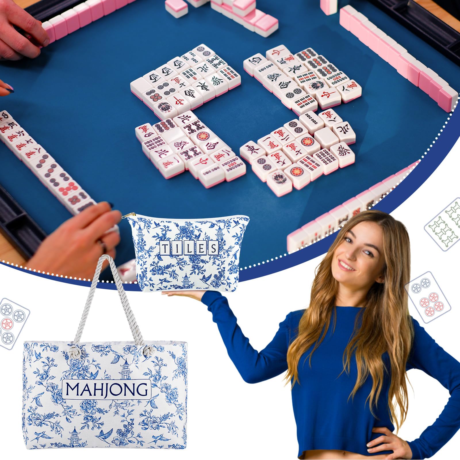 Sunnymove versatile storage bag suitable for extra game items beyond mahjong.