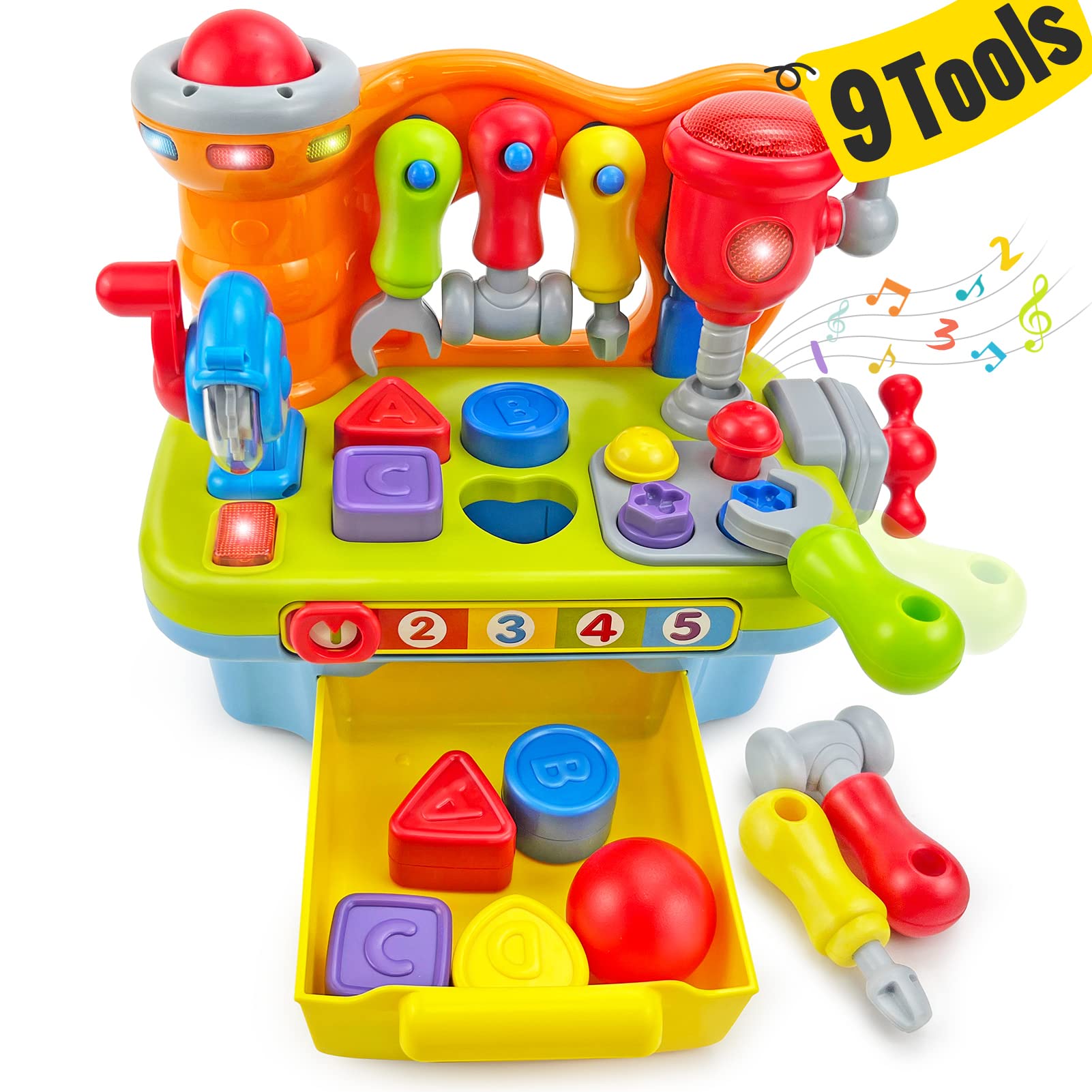 SunnyPal 9-in-1 workbench tools for safe, hands-on motor play.