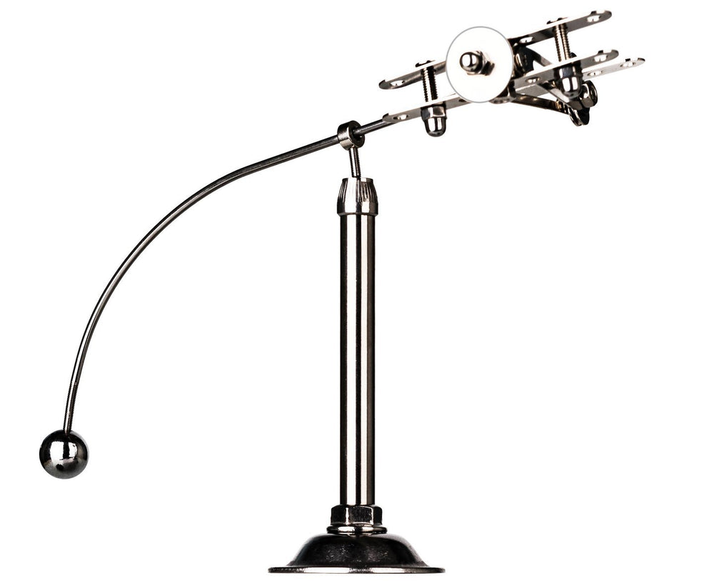 Sunnytech Steel Balance Plane on its stand with smooth rotation for calm desk focus