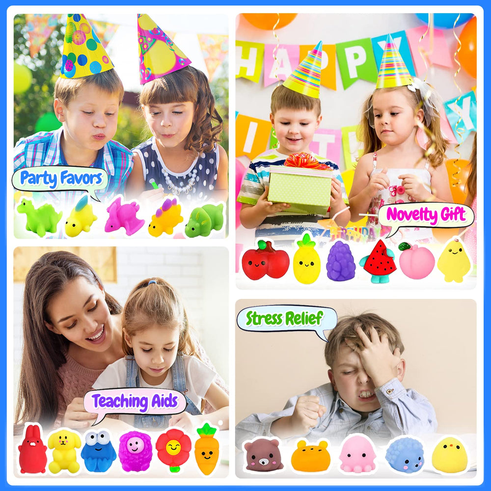 SunPROUND 130Pcs squishies are easy to clean with soap and water.